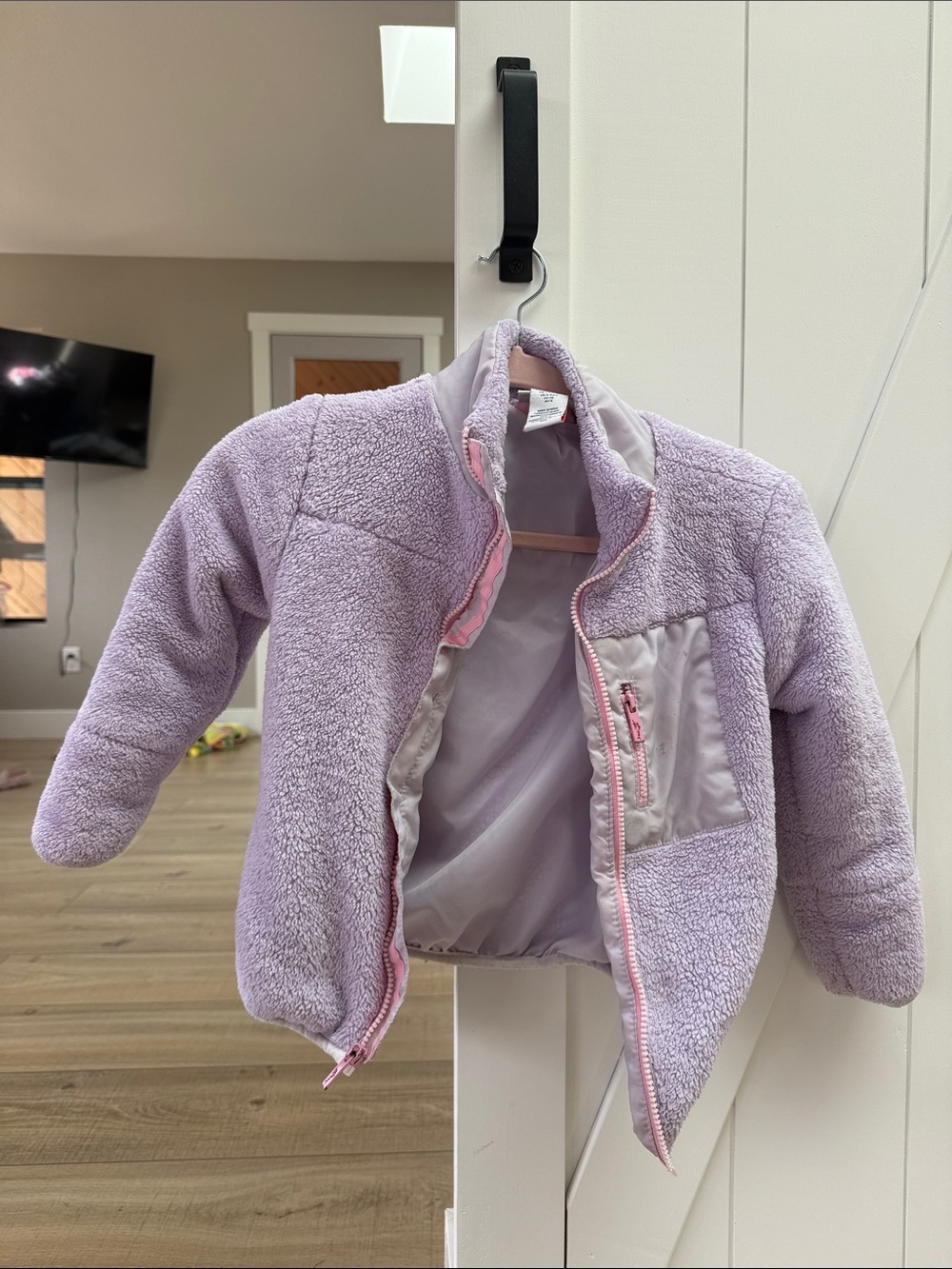 Tommy Bahama Lavender Purple Kids Puffer Jacket with Pink Trim